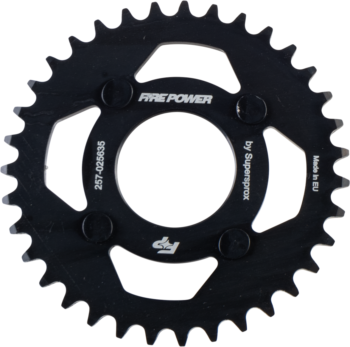 FIRE POWER REAR SPROCKET STEEL 35T BLK - FPS-256-35- BLK